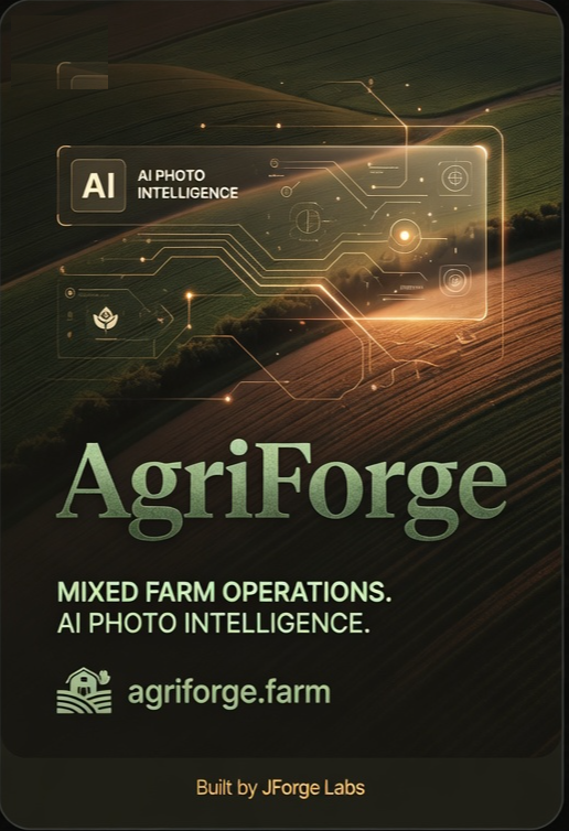 AgriForge — mixed farm operations, AI photo intelligence — agriforge.farm